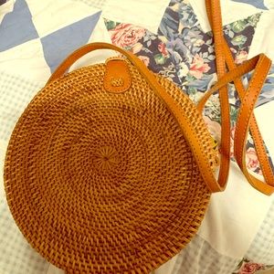 Wicker Round Purse